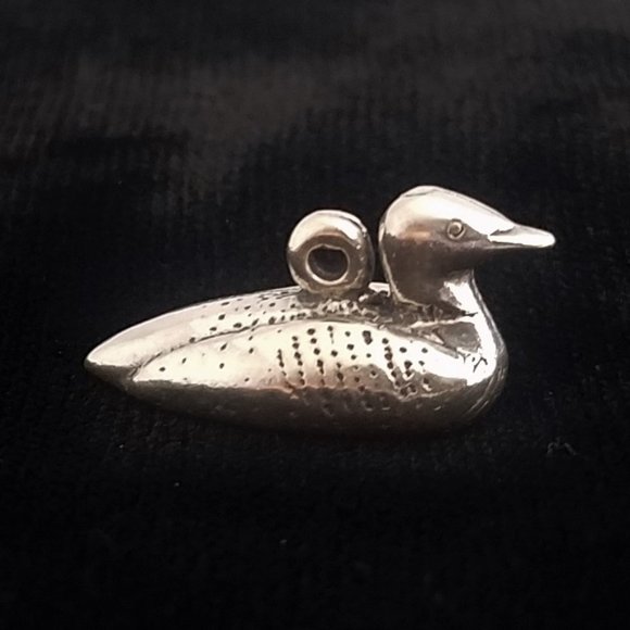 Hand Crafted Jewelry - DUCK Sterling silver pendant Taxco Mex Mallard NEW